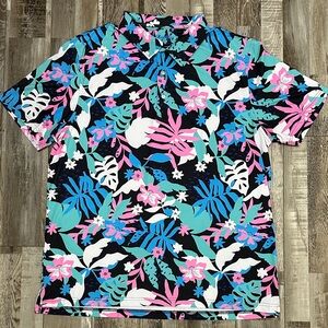Chubbies Tropical Floral Men's Shirt - Blue, Pink, Green